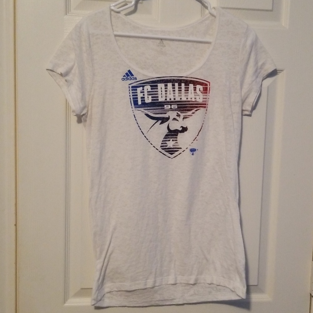 White FC Dallas ladies t-shirt Adidas